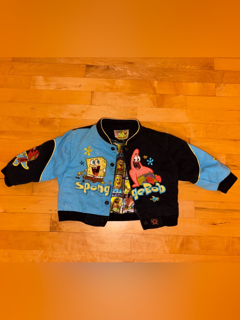 Vintage 2000 SpongeBob SquarePants THA Design Toddler Jacket Size 3T Rare